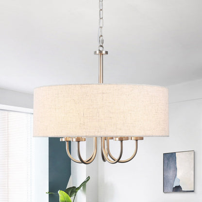 Suspension moderne à 5 lumières, à fixer au plafond, pour salle à manger, chambres à coucher et salon - N/A