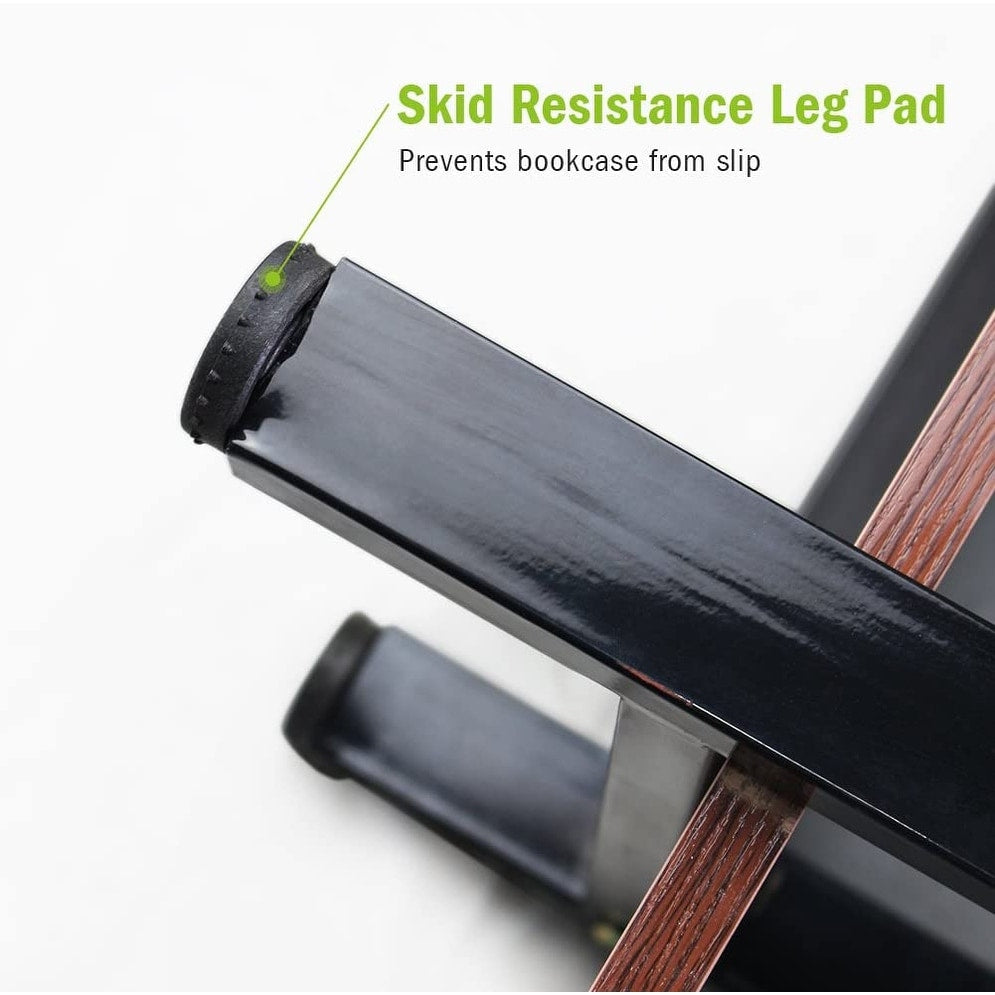 Étagère à livres 5 niveaux, bibliothèque de style industriel vintage