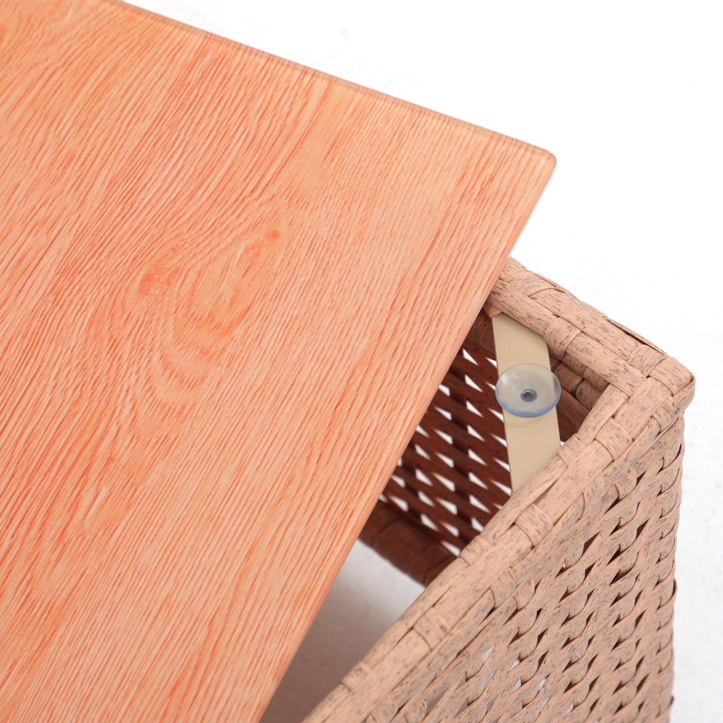 Ensemble de canapé d'extérieur en osier composé de 5 pièces avec coussins