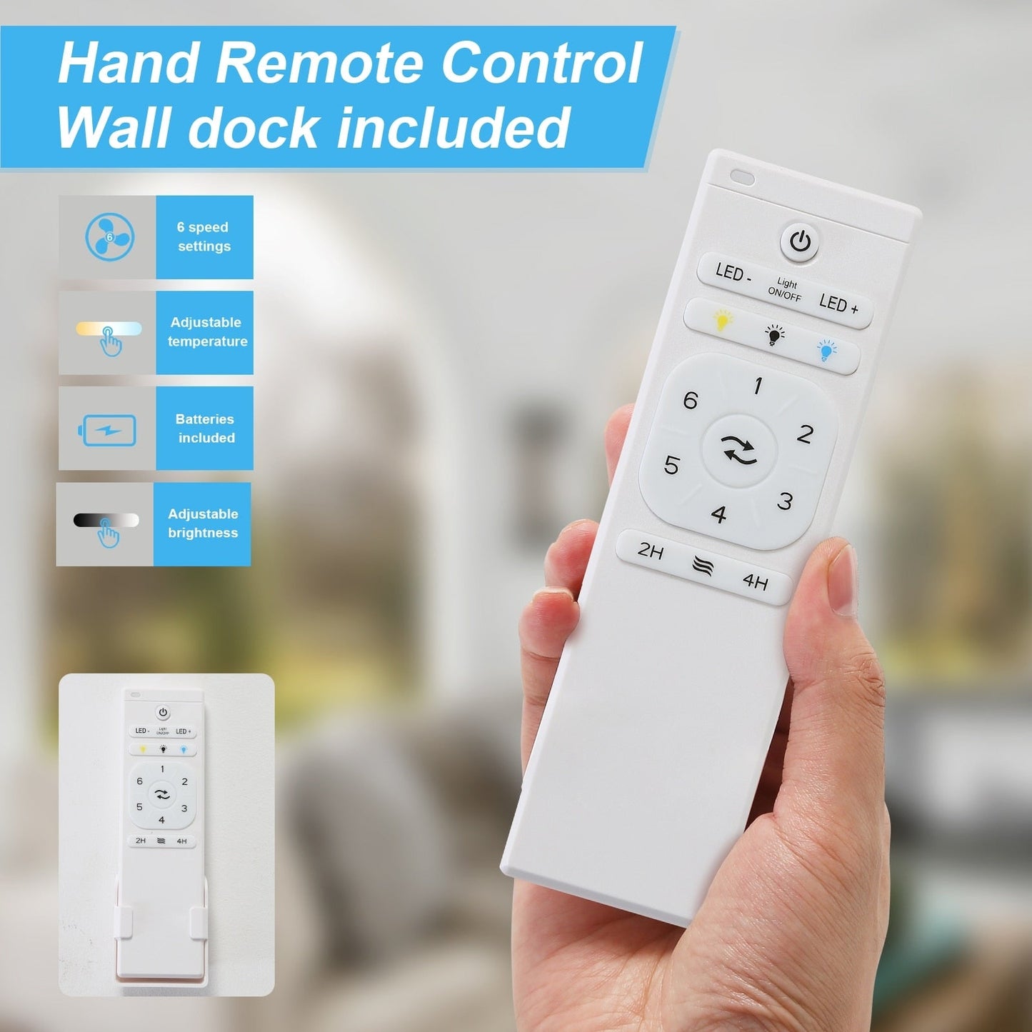 Sofucor 52 Indoor Wood Ceiling Fan Light with Remote, Integrated Light Optional