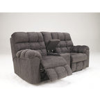 Causeuse inclinable avec console Acieona - Ardoise