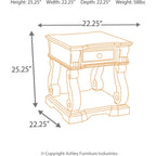 Table d'appoint Alymere - Brun rustique
