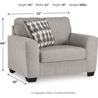 Fauteuil surdimensionné Avenal Park - Flanelle