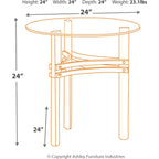 Table d'appoint Braddoni - Finition chromée