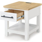 Table d'appoint Ashbryn - Blanc/Naturel