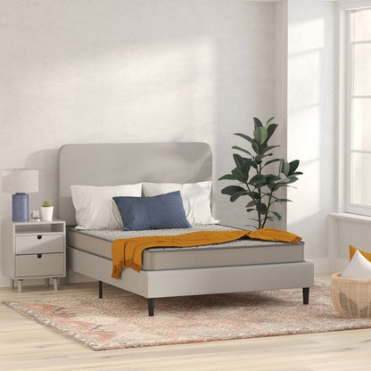 Matelas hybride à ressorts ensachés à revêtement semi-ferme