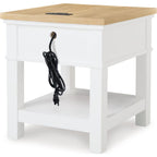 Table d'appoint Ashbryn - Blanc/Naturel
