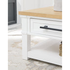 Table basse Ashbryn - Blanc/Naturel