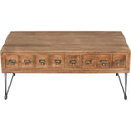 Table basse américaine vintage - Marron moyen