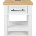 Table d'appoint Ashbryn - Blanc/Naturel