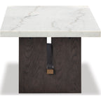 Table basse Burkhaus - Blanc/marron foncé