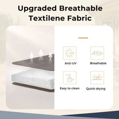 Ensemble de repas de jardin MAISON ARTS 8 pièces avec parasol de jardin de 13 pieds