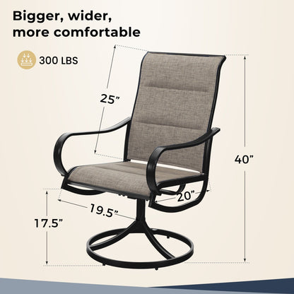 Ensemble de repas de jardin MAISON ARTS 8 pièces avec parasol de jardin de 13 pieds