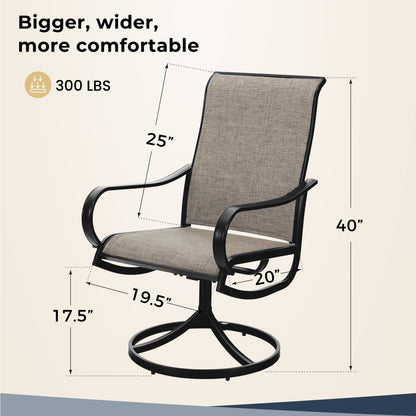 Ensemble de repas de jardin MAISON ARTS 8 pièces avec parasol de jardin de 13 pieds