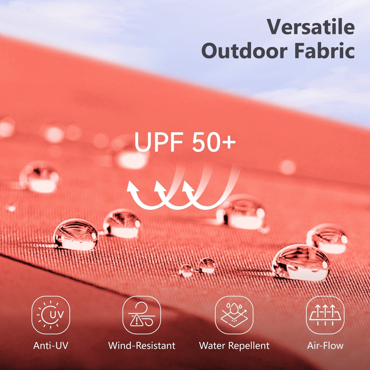 Ensemble de repas de jardin MAISON ARTS 8 pièces avec parasol de jardin de 13 pieds