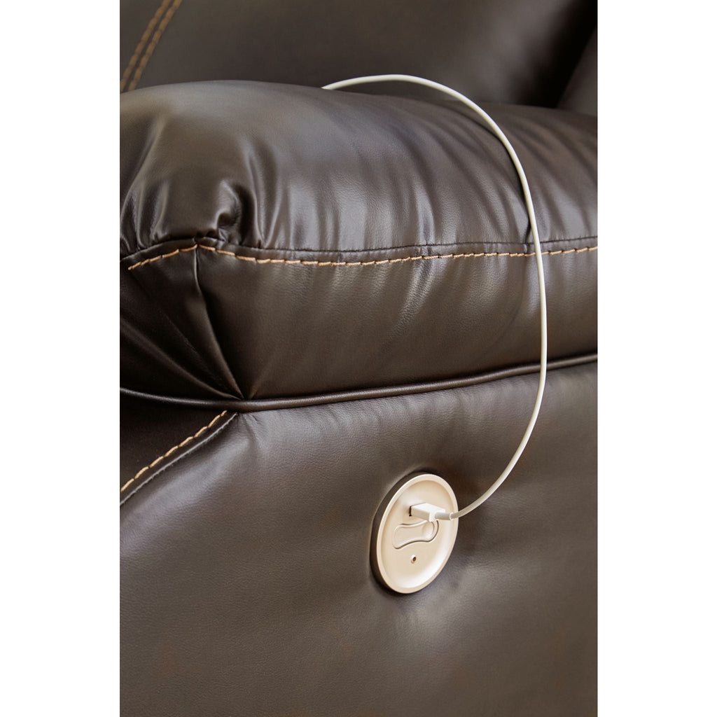 Fauteuil inclinable électrique à bascule Denoron - Chocolat