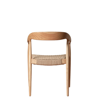 Fauteuil à accoudoirs tressé Alba