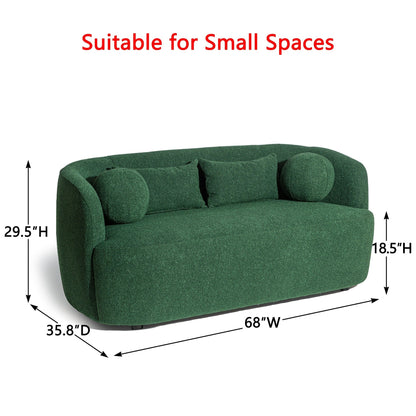 KINWELL Canapé 2 places en boucle avec coussins