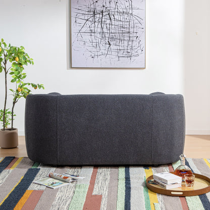 KINWELL Canapé 2 places en boucle avec coussins