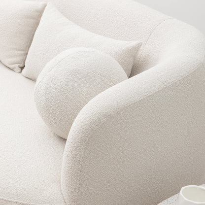 KINWELL Canapé 2 places en boucle avec coussins