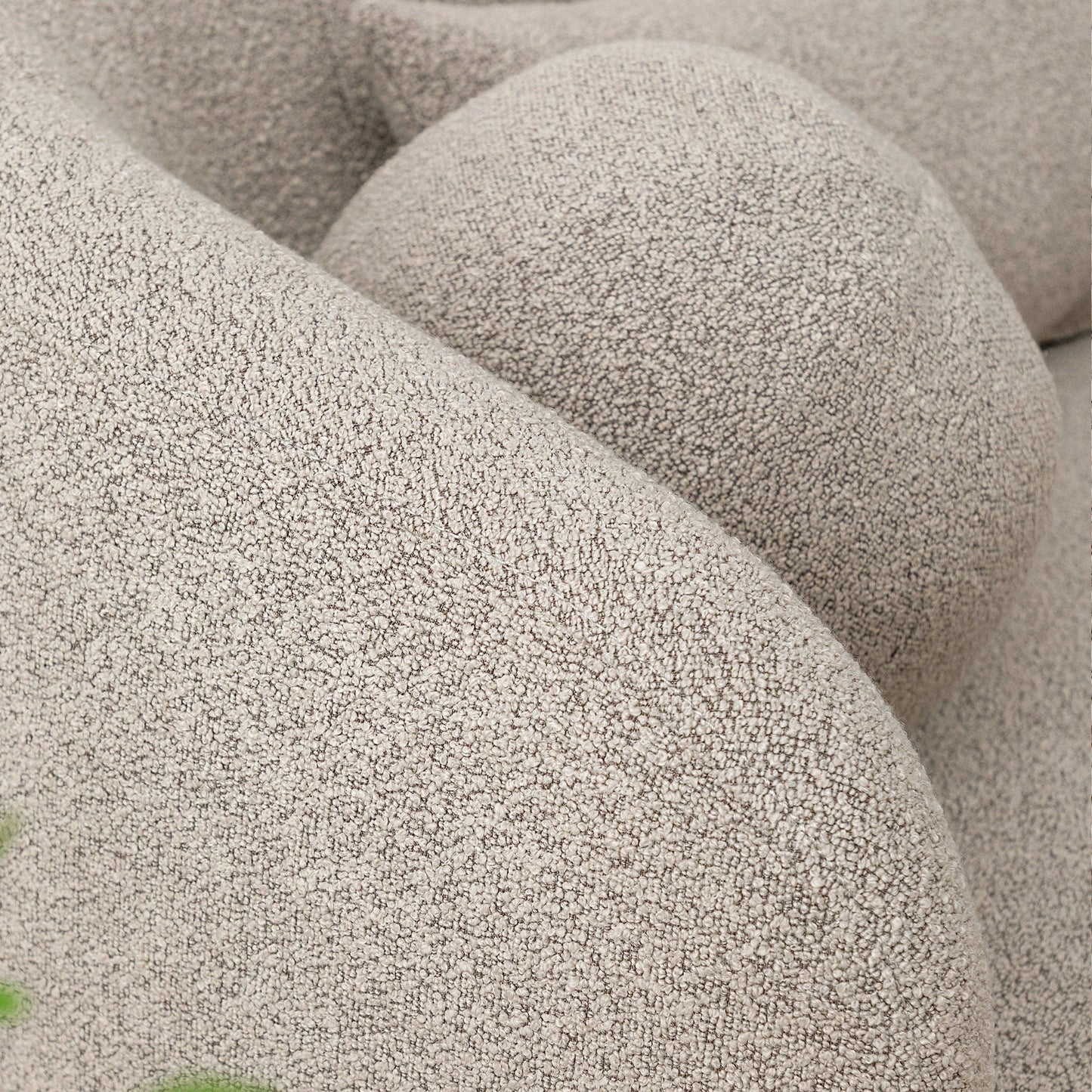 KINWELL Canapé 2 places en boucle avec coussins