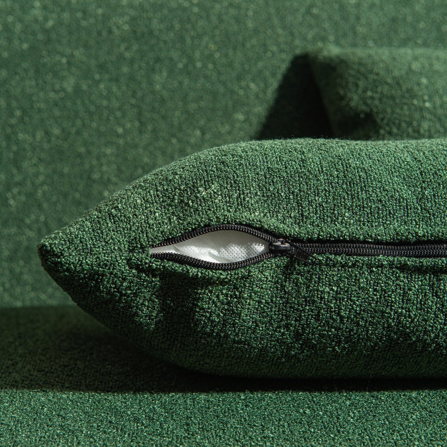 KINWELL Canapé 2 places en boucle avec coussins