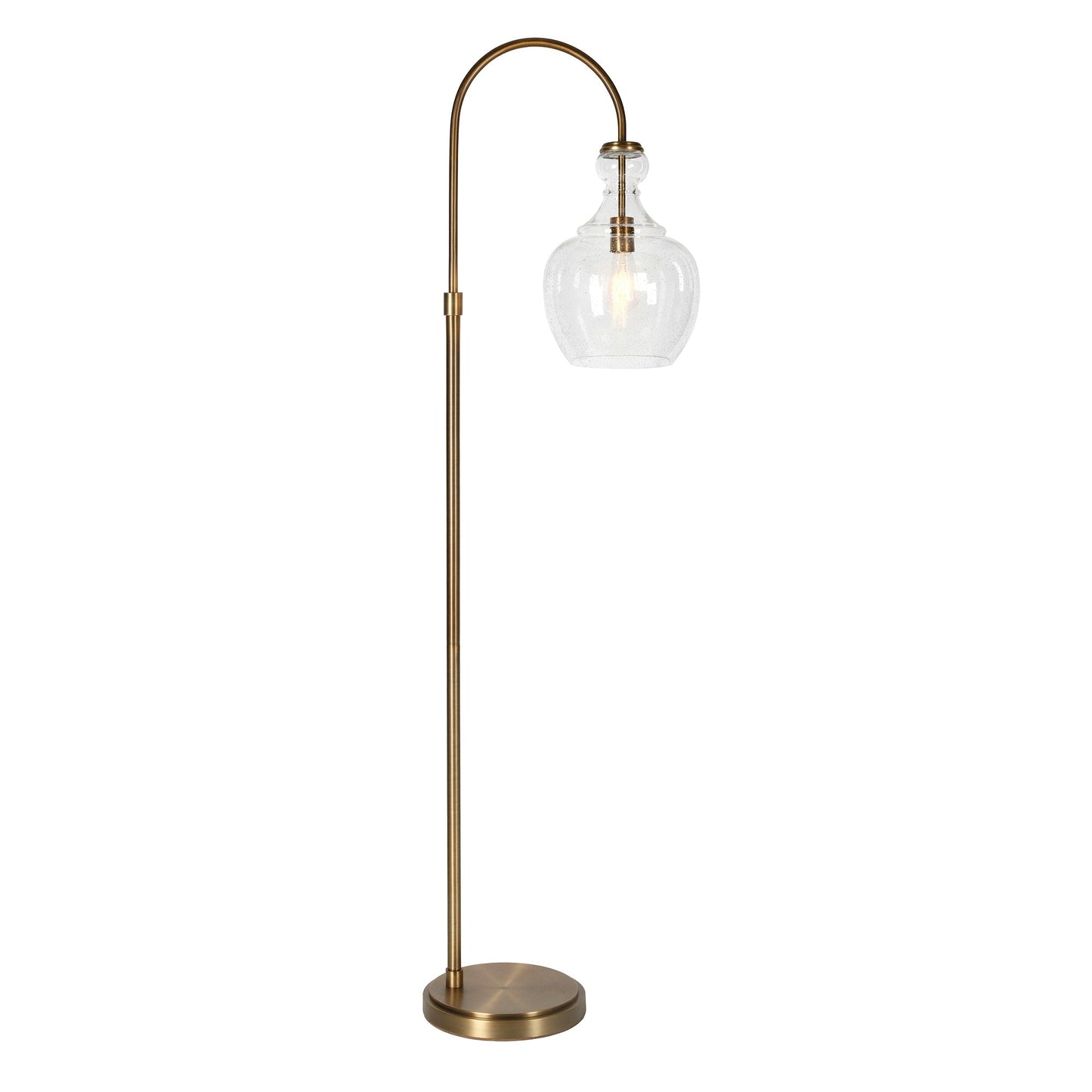 Verona Arc Floor Lamp with Glass Shade