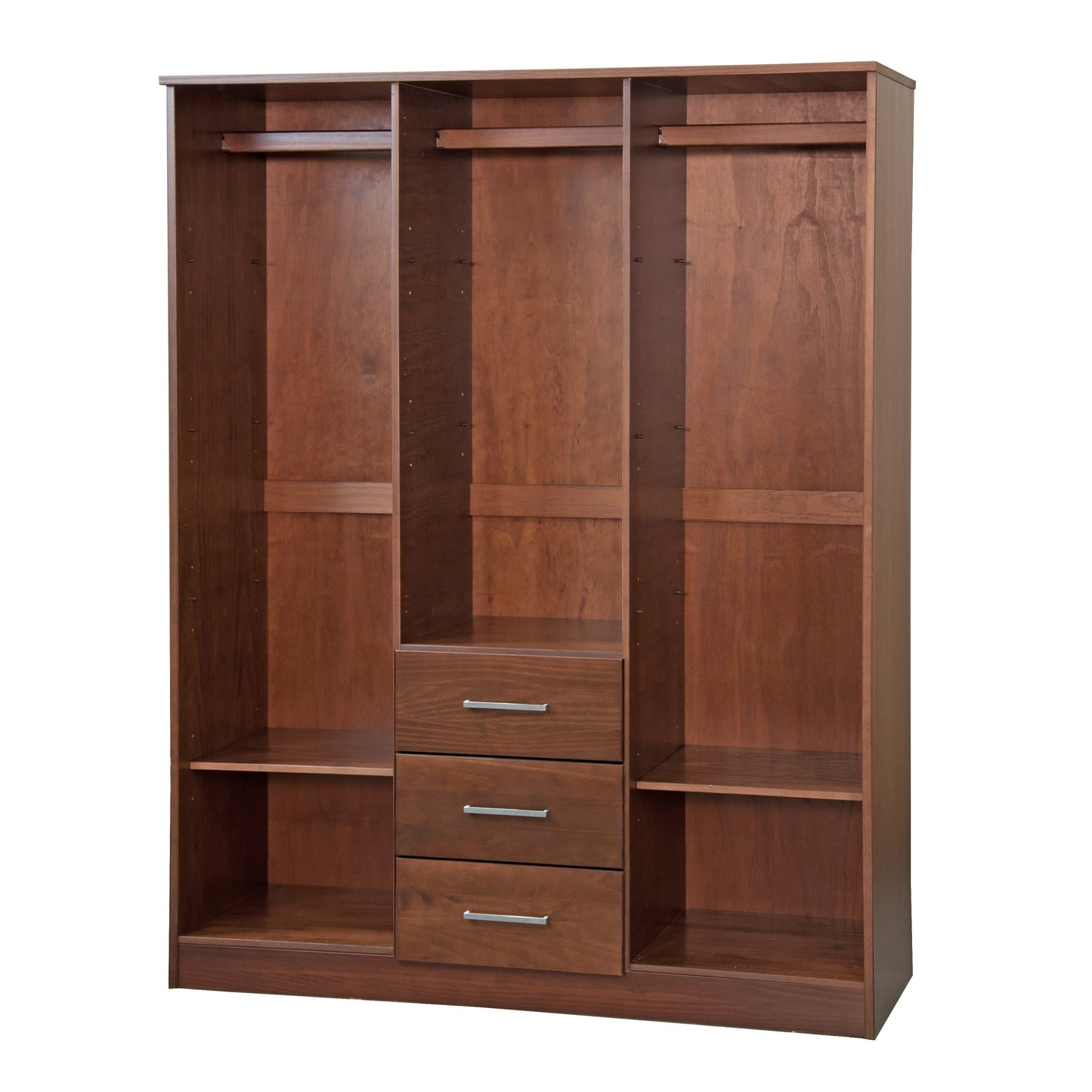 Palace Imports Armoire Cosmo 3 portes en bois massif avec portes en bois massif ou en miroir