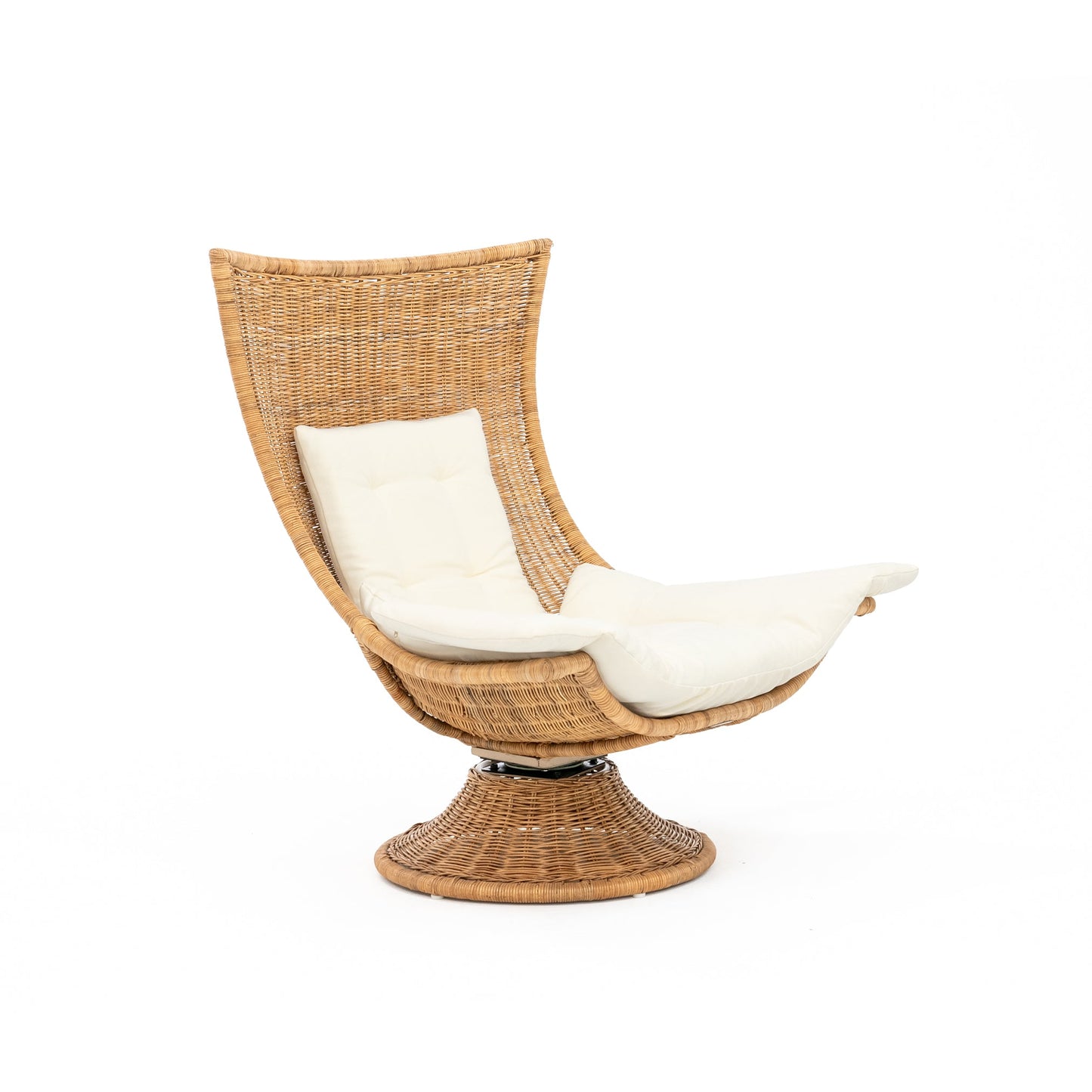 Fauteuil pivotant Mar en osier