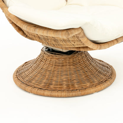 Fauteuil pivotant Mar en osier