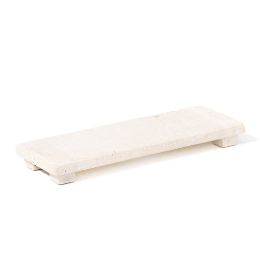 Paxton Travertine Footed Serving Board