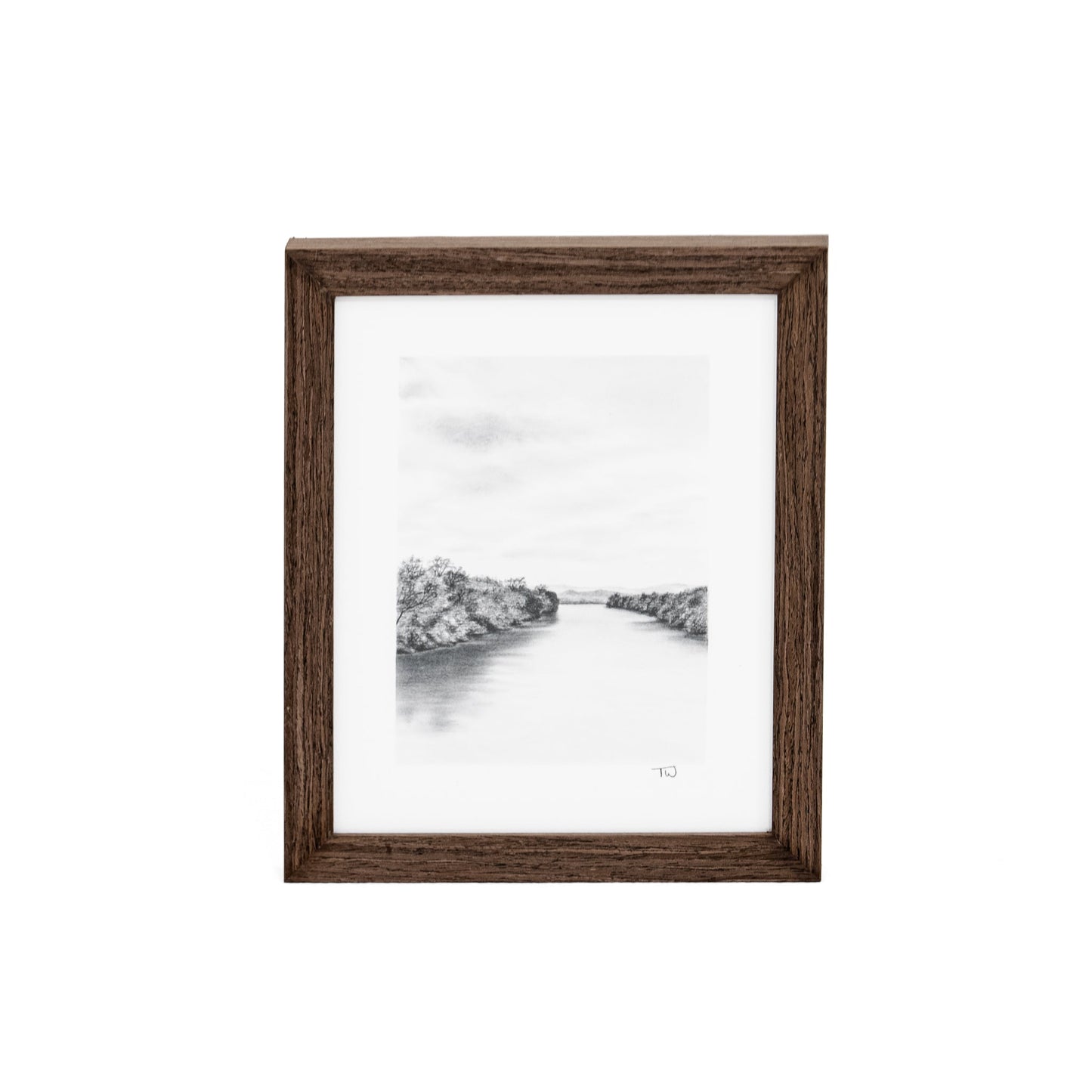 Les Lacs I par Tenaya Wickstrand, 13 x 15, cadre Espresso