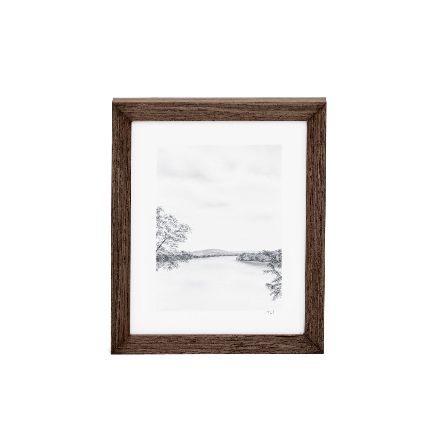 Les Lacs II par Tenaya Wickstrand, 13 x 15, cadre espresso