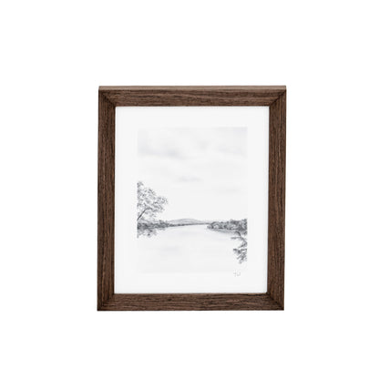 Les Lacs II par Tenaya Wickstrand, 13 x 15, cadre espresso