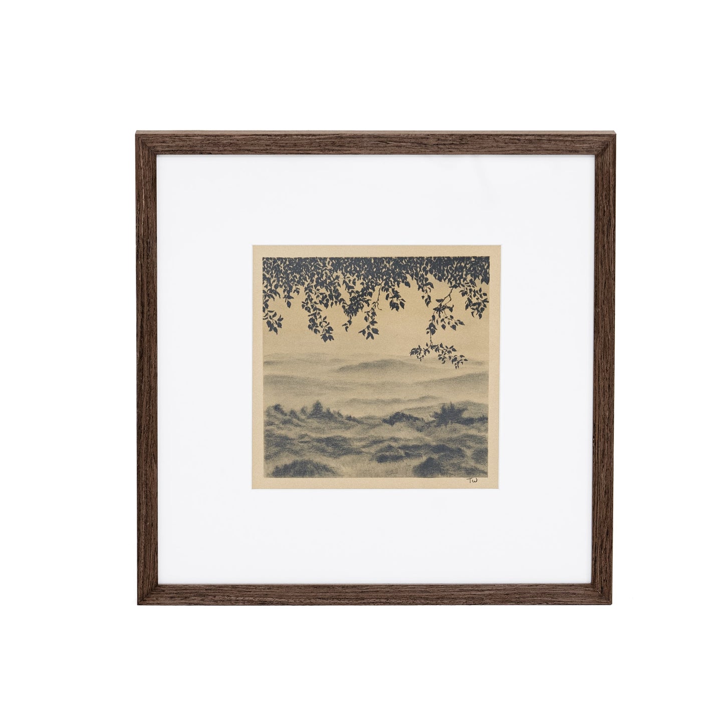 Through The Trees IV de Tenaya Wickstrand, 19 x 19, cadre Espresso