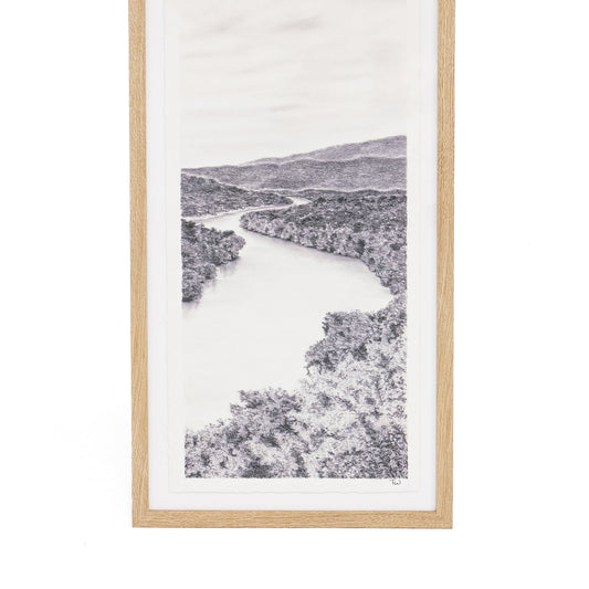 Reverie II de Tenaya Wickstrand, 15,5 x 31, cadre en chêne blanc.