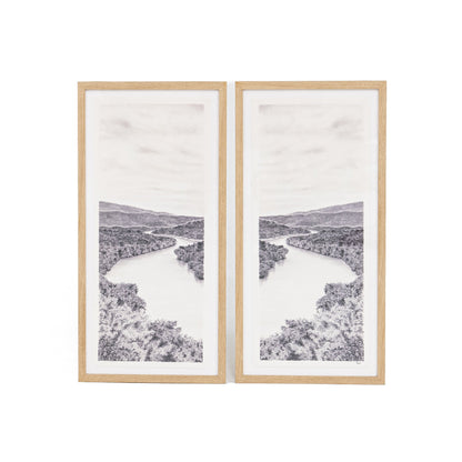 Reverie II de Tenaya Wickstrand, 15,5 x 31, cadre en chêne blanc.