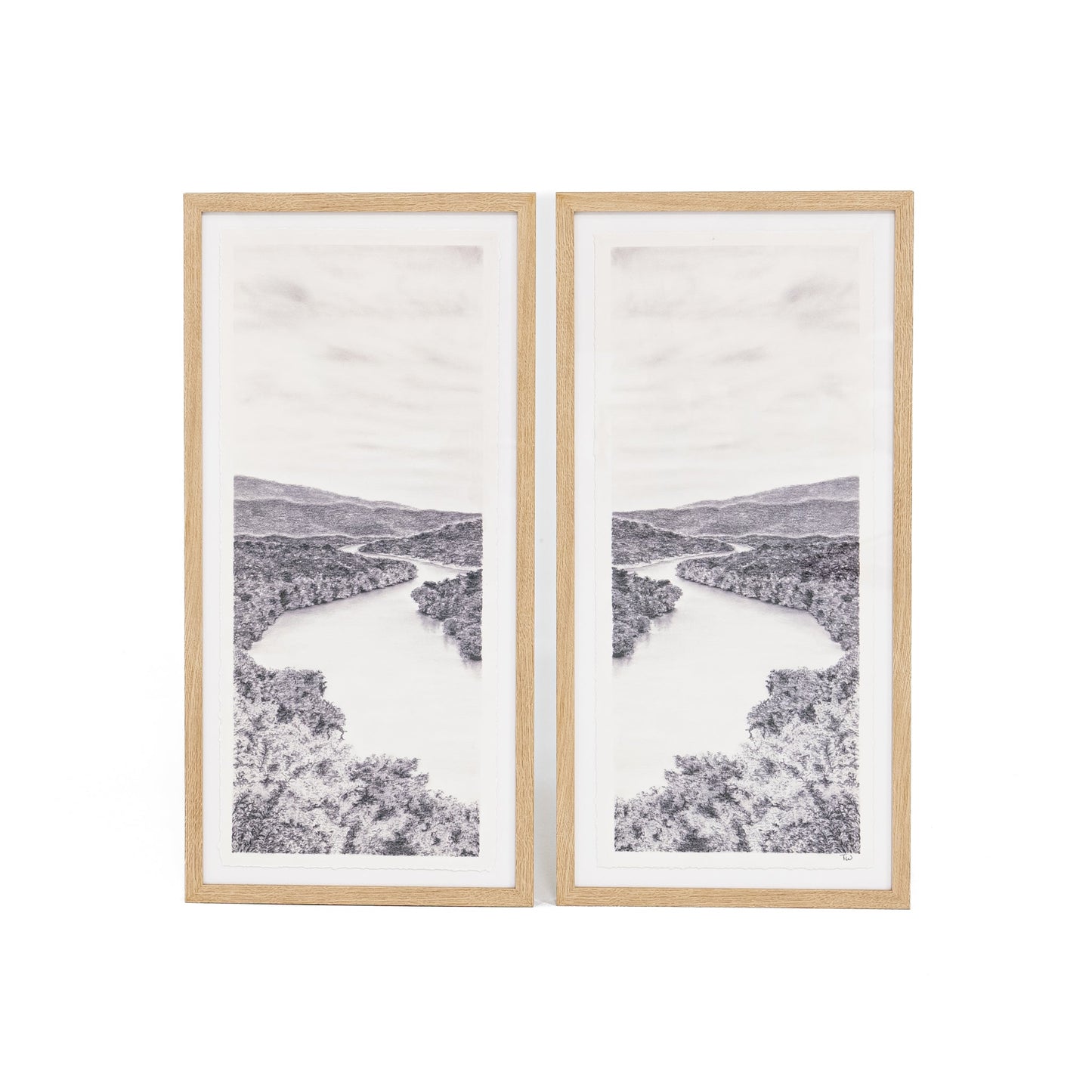 Reverie I de Tenaya Wickstrand, 15,5 x 31, cadre en chêne blanc.