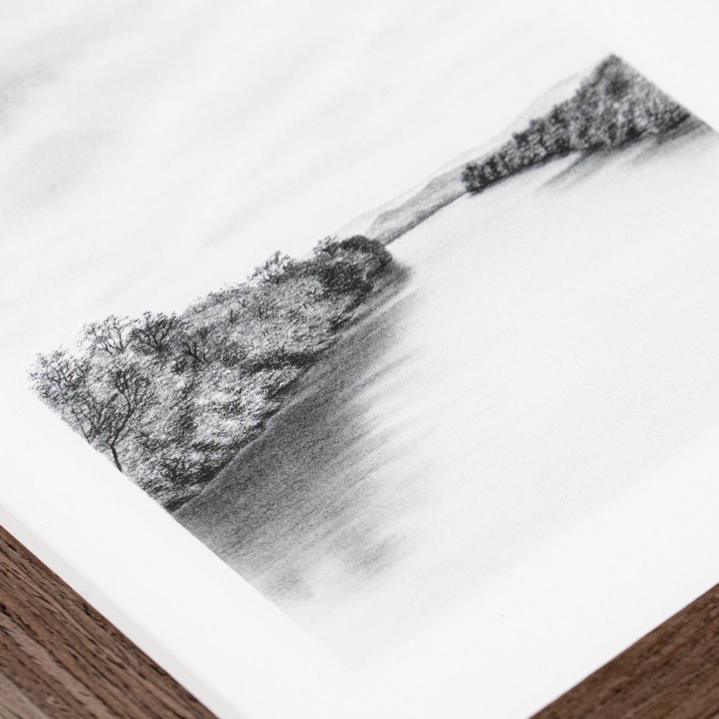 Les Lacs I par Tenaya Wickstrand, 13 x 15, cadre Espresso