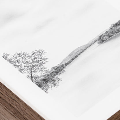 Les Lacs II par Tenaya Wickstrand, 13 x 15, cadre espresso