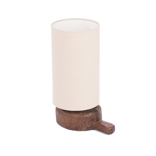 Reclaimed Wood Swivel Neck Table Lamp