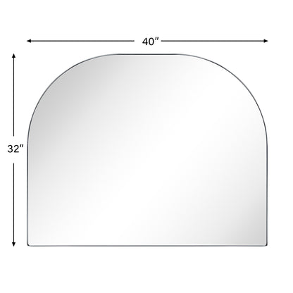 TEHOME Dezerae Grand miroir à arche pour cheminée, 102 cm (L) x 81 cm (H)