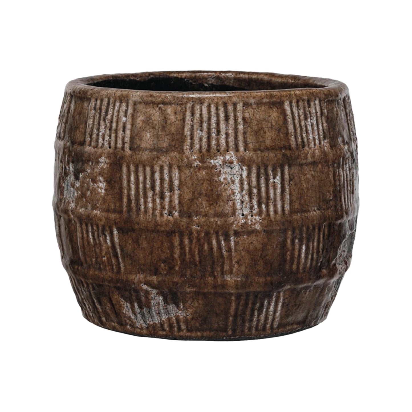 Embossed Terra-cotta Planter