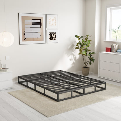 Ressort métallique à profil bas de 5 pouces, structure robuste avec revêtement gris.