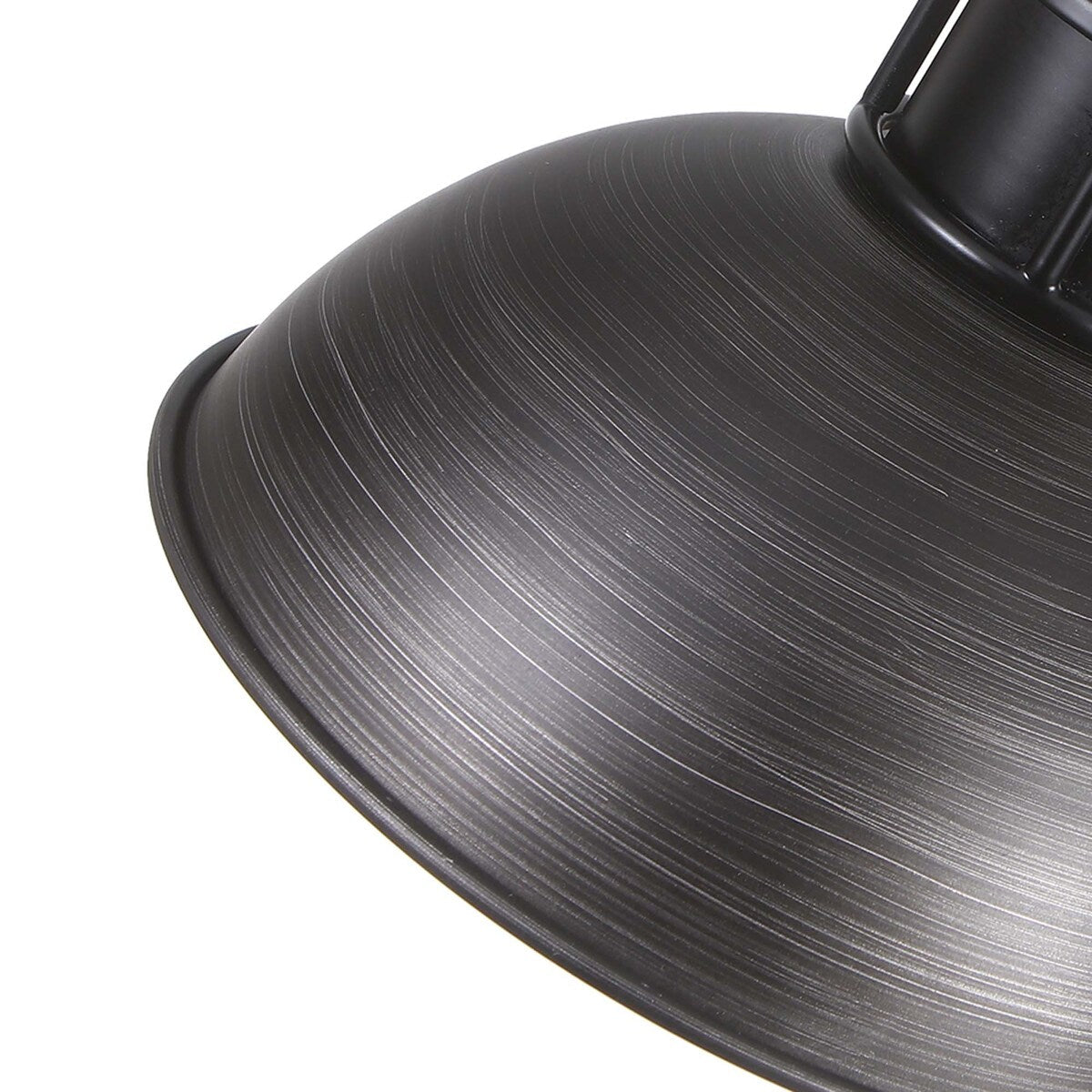 Suspension à 3 lumières à dôme de style industriel et rustique, en métal, pour îlot de cuisine, finition bronze huilé.