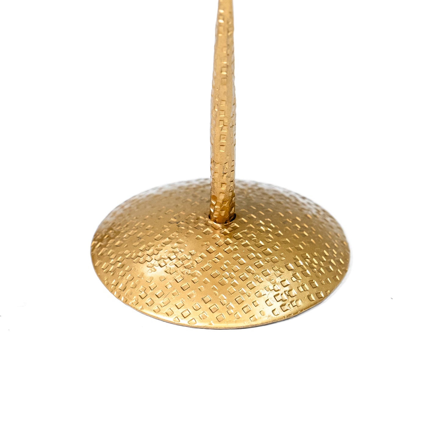 Porte-bougies conique en métal, collection Florence, ramassé à la main