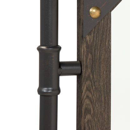 Miroir mural suspendu en métal Revo Industrial de 78 cm (31 pouces) de Furniture of America