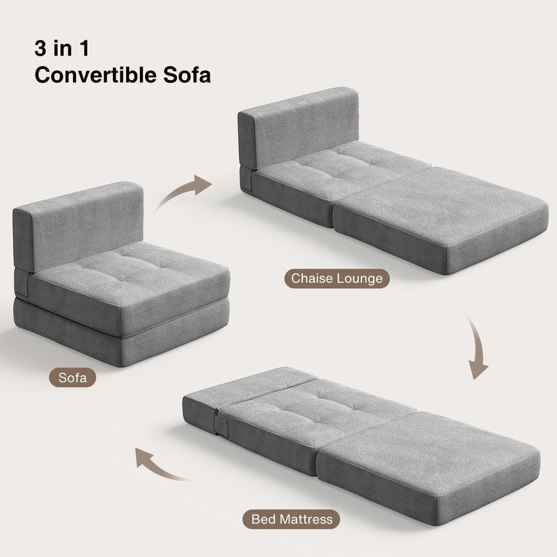 Chaise convertible 3 en 1, chaise à rabat, transat convertible en lit.