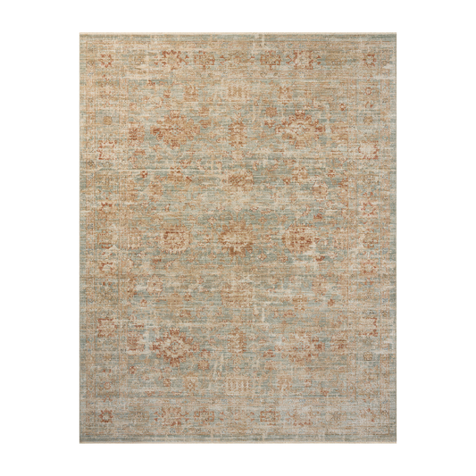 Heritage - Aqua / Terracotta Rug