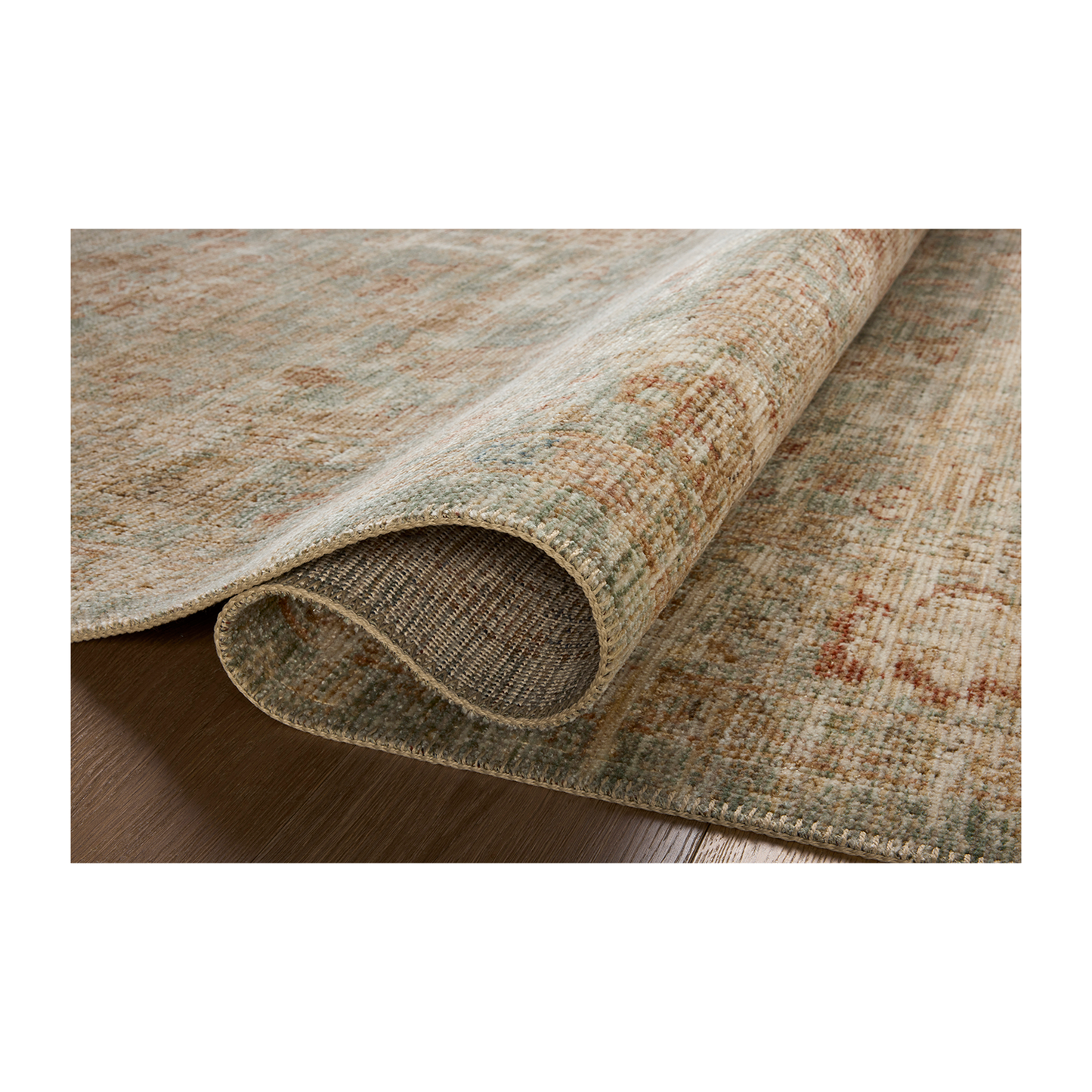 Heritage - Aqua / Terracotta Rug